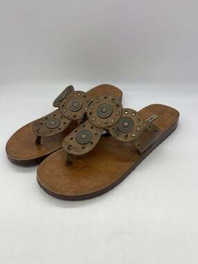 Metro 7 Sandals Phoebe 7584020 Brown Leather Size 9